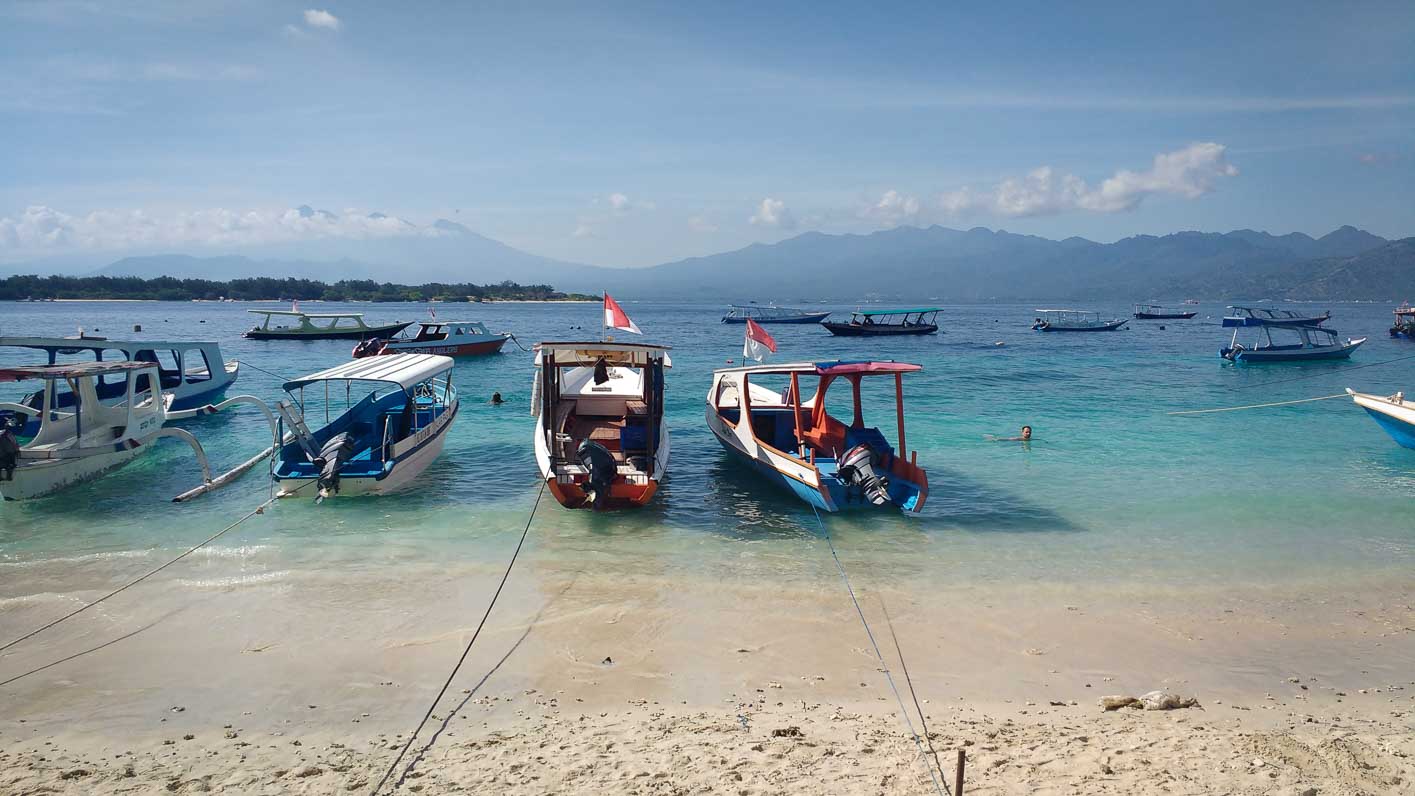 itinéraire 7 jours Bali + îles bateaux à gili trawangan